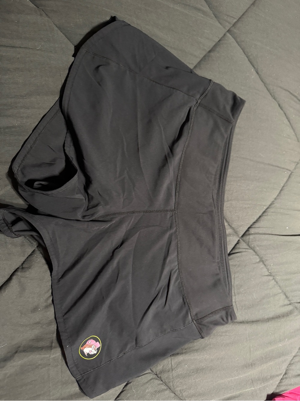 Women’s Black Athletic Shorts with Bucees Logo